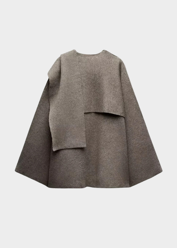 Women's Wool Mix Scarf Jacket Sweater
