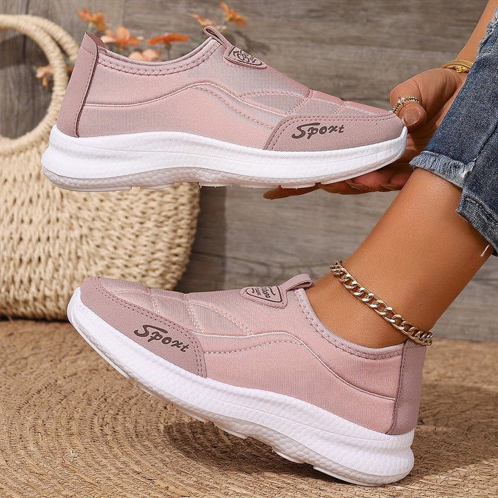 Women's Leather Slip On Sneakers Sport Walking Shoes