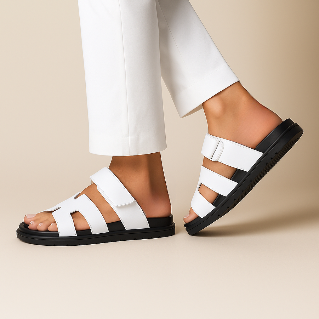 Leather Summer Slides Sandals For Men and Women