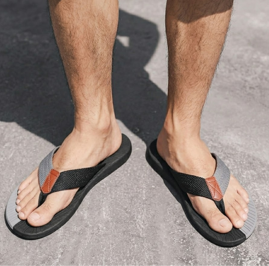 Men's Rubber Flip Flops Thong Sandals Beach Slipper