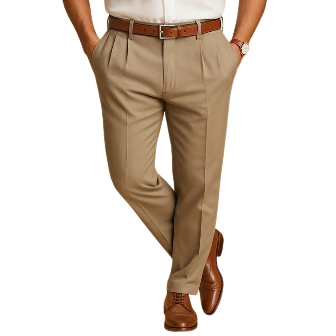 Pantalon habillé formel pour homme en mélange de laine