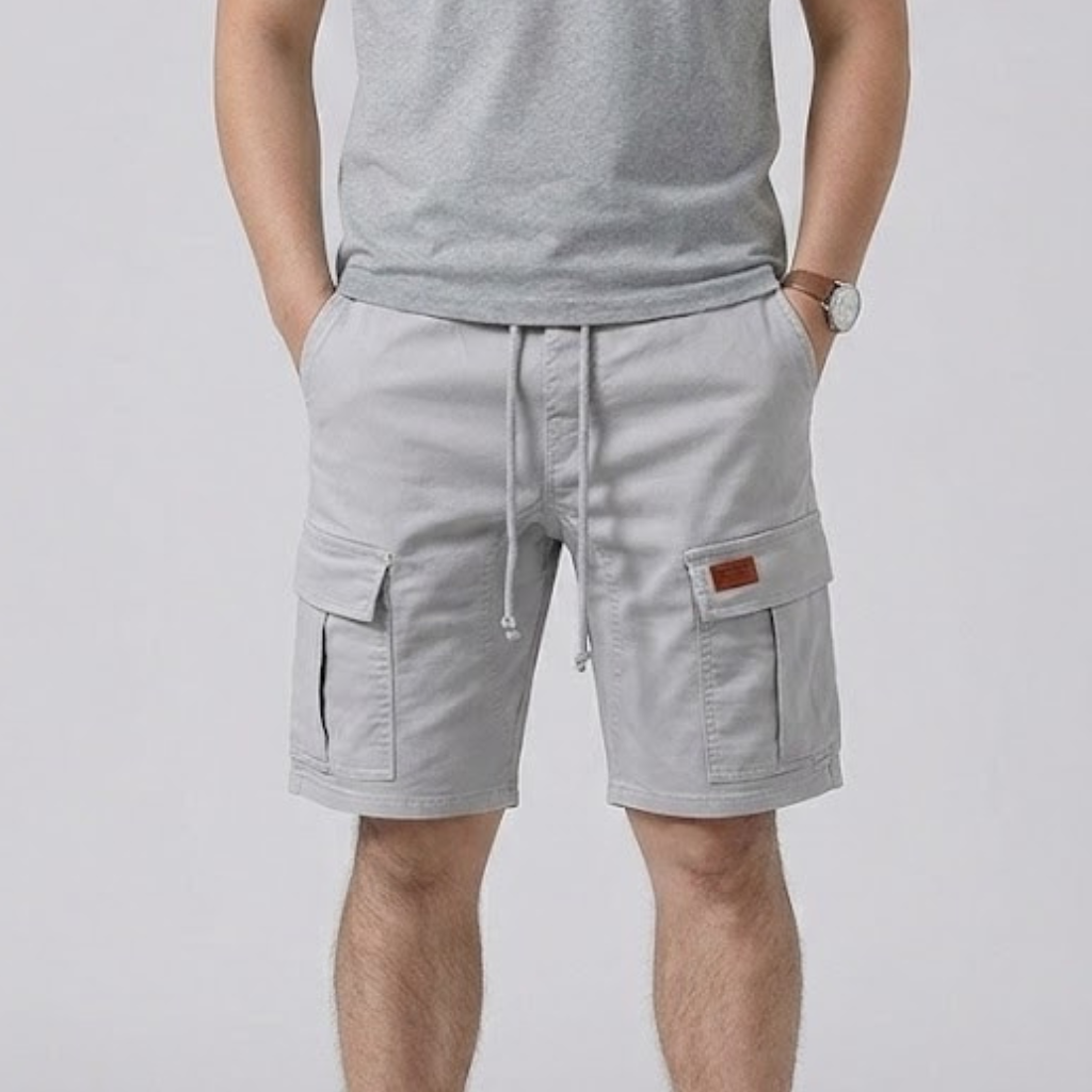 Men's Linen Casual Slim Fit Cargo Shorts