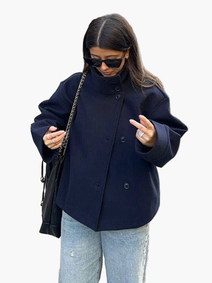 Women's Wool High Neck Jacket Outerwear