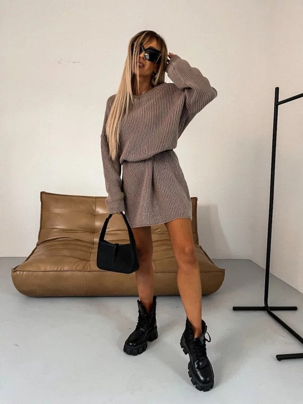 Women’s Oversized Merino Wool Tunic Sweater Dress