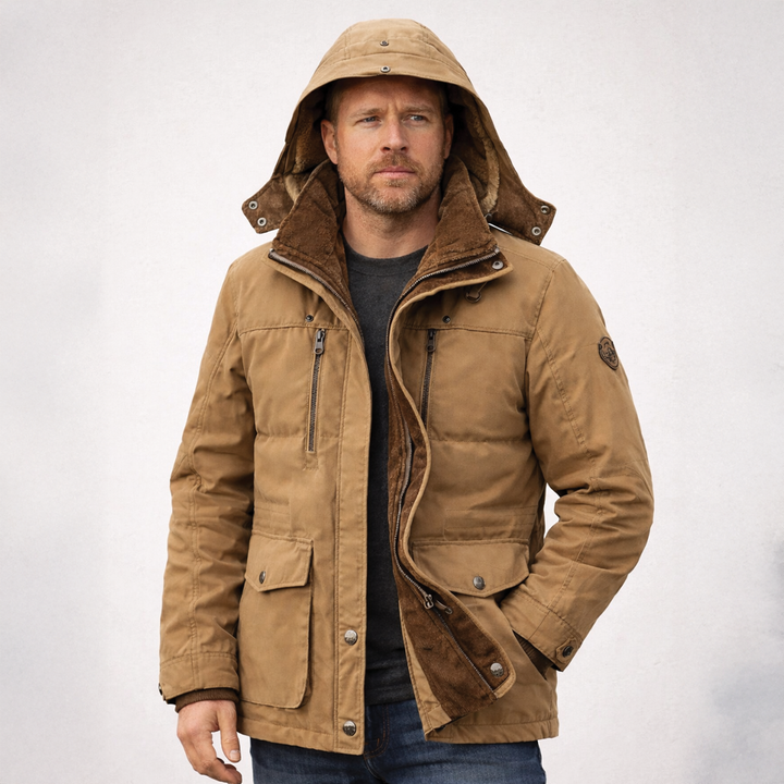 Men's Fleece Hooded Parka Jacket