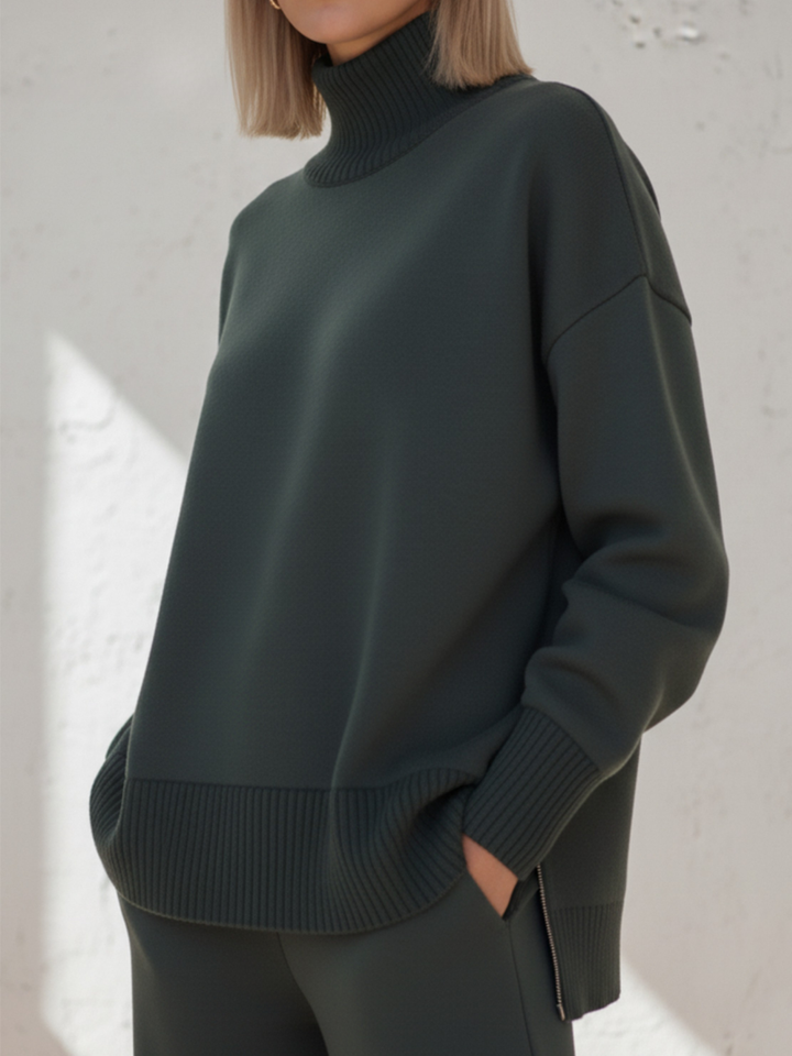 Women's Knit Jumper and Wide Leg Trousers Loungewear Set