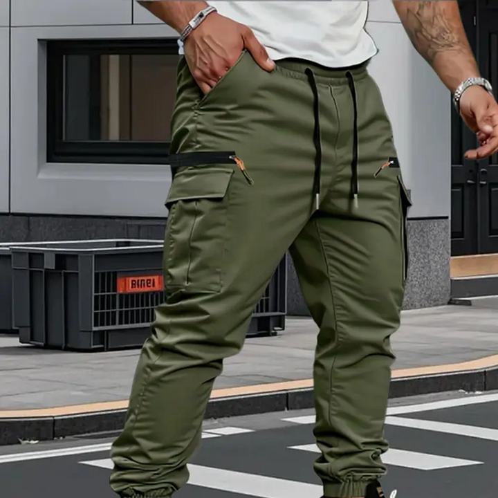 Men's Cargo Trousers Sport Casual Utility Joggers Pants