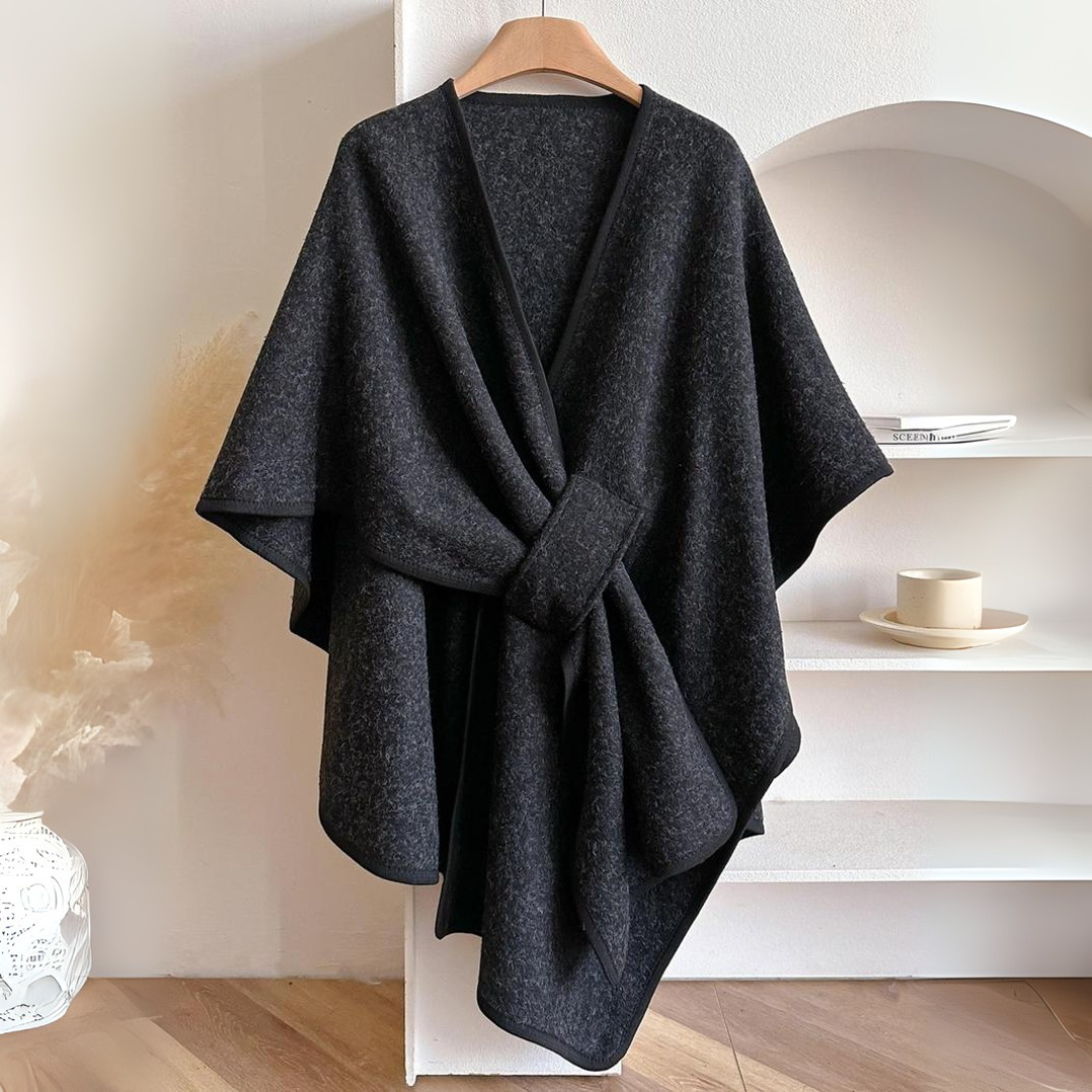 Women's Linen Draped Shawl Wrap Cape