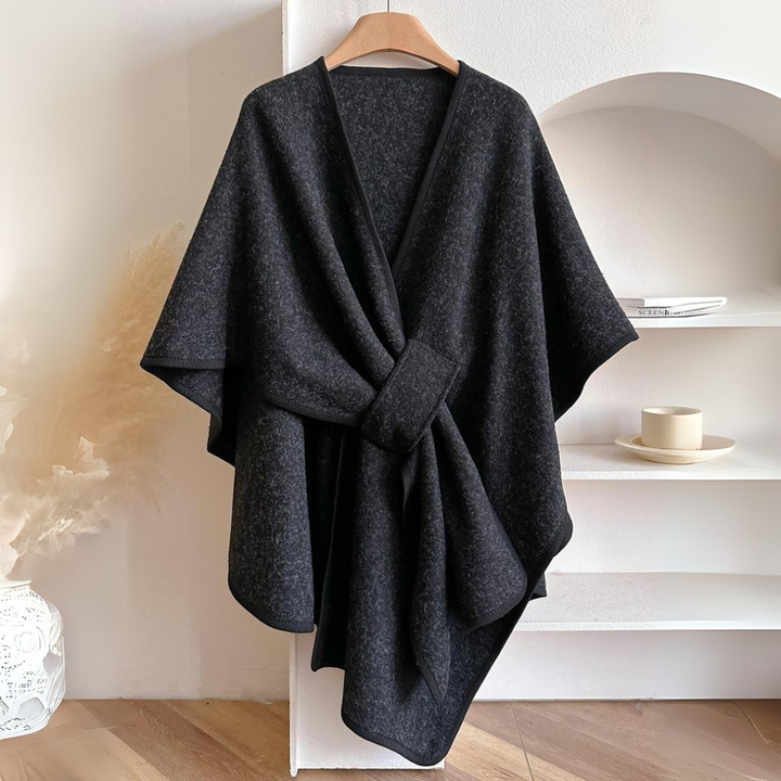 Women's Linen Draped Shawl Wrap Cape