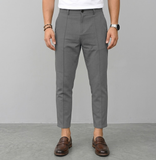 Men's Slim Fit Chinos Wool Blend Trousers Formal Smart Casual Dress Pants
