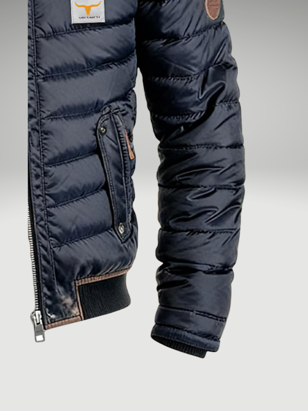 Men's Fleece-Lined Padded Insulated Bomber Jacket