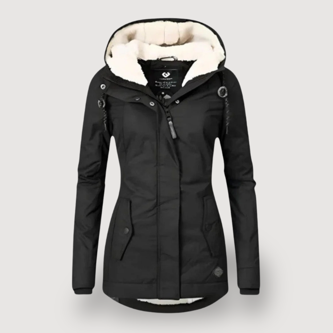 Women’s Hooded Water-Resistant Fleece-Lined Jacket
