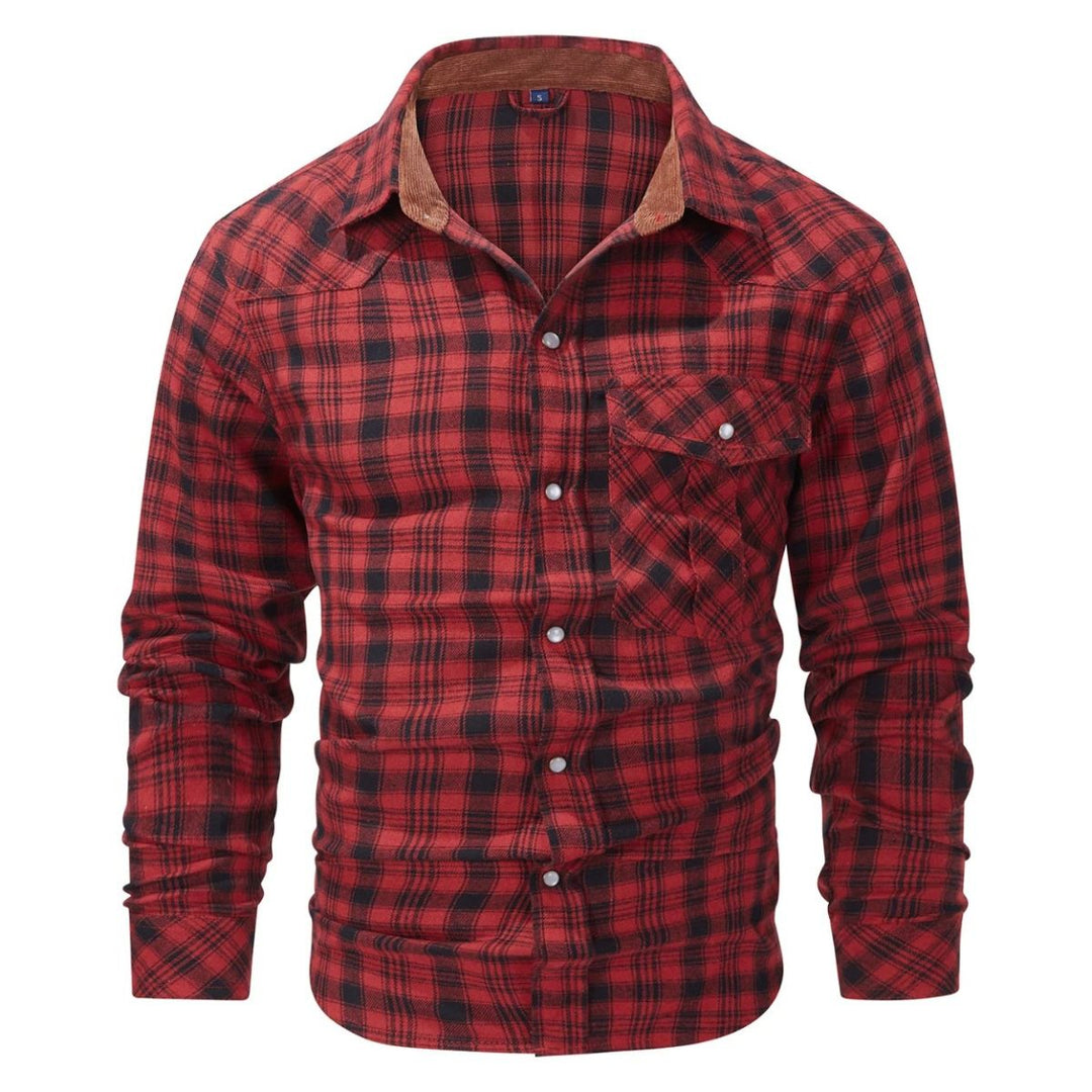 Men's Checked Fleece Lined Flannel Shirt