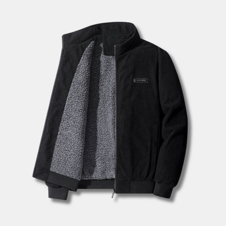 Men's Fleece Corduroy Bomber Jacket