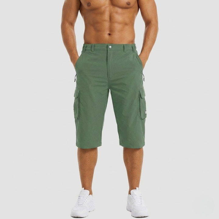 Men's Nylon Ripstop 3/4 Length Cargo Hiking Shorts