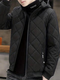 Men’s Fleece Hooded Quilted Puffer Jacket