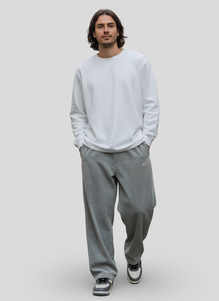 Men's Loose-Fit Wide-Leg Corduroy Pants