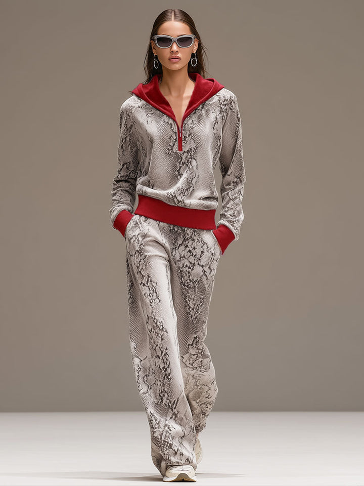 Women’s Velvet Hooded Jogger Set
