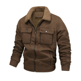 Men's Fleece Lined Faux Leather Jacket