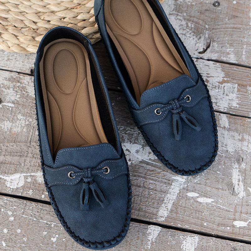 Loafers Womens Suede Slip On Flat Shoes