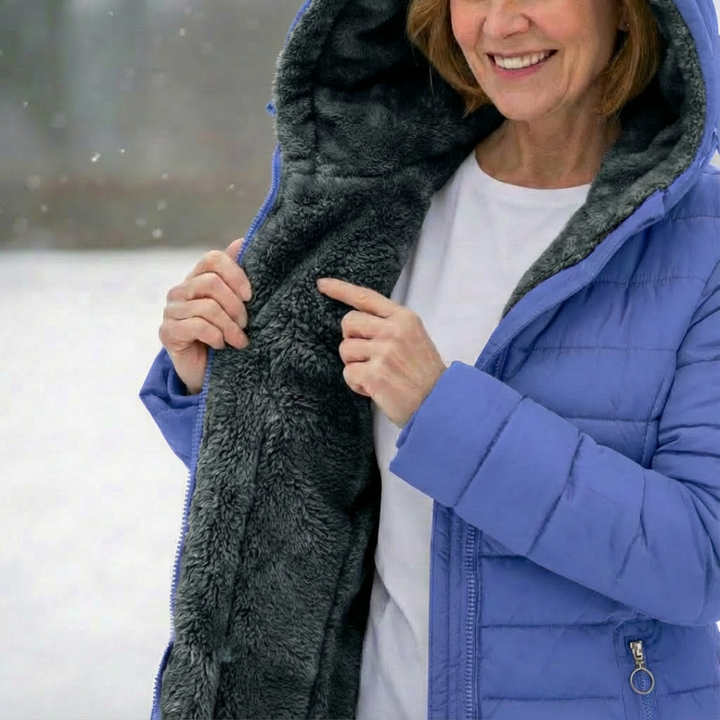 Women’s Hooded Fleece-Lined Padded Puffer Jacket