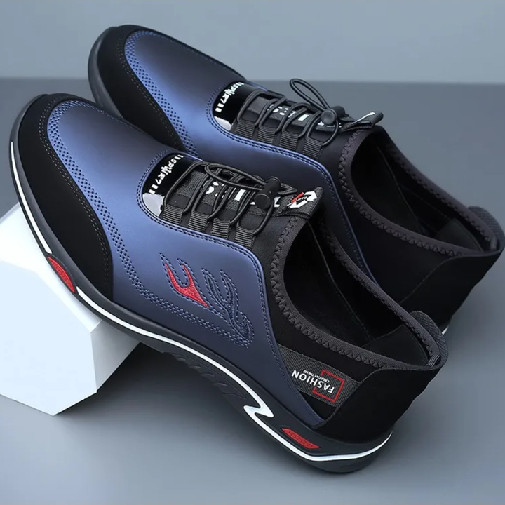 Men’s Leather Orthopedic Cushioned Slip-On Walking Sneakers