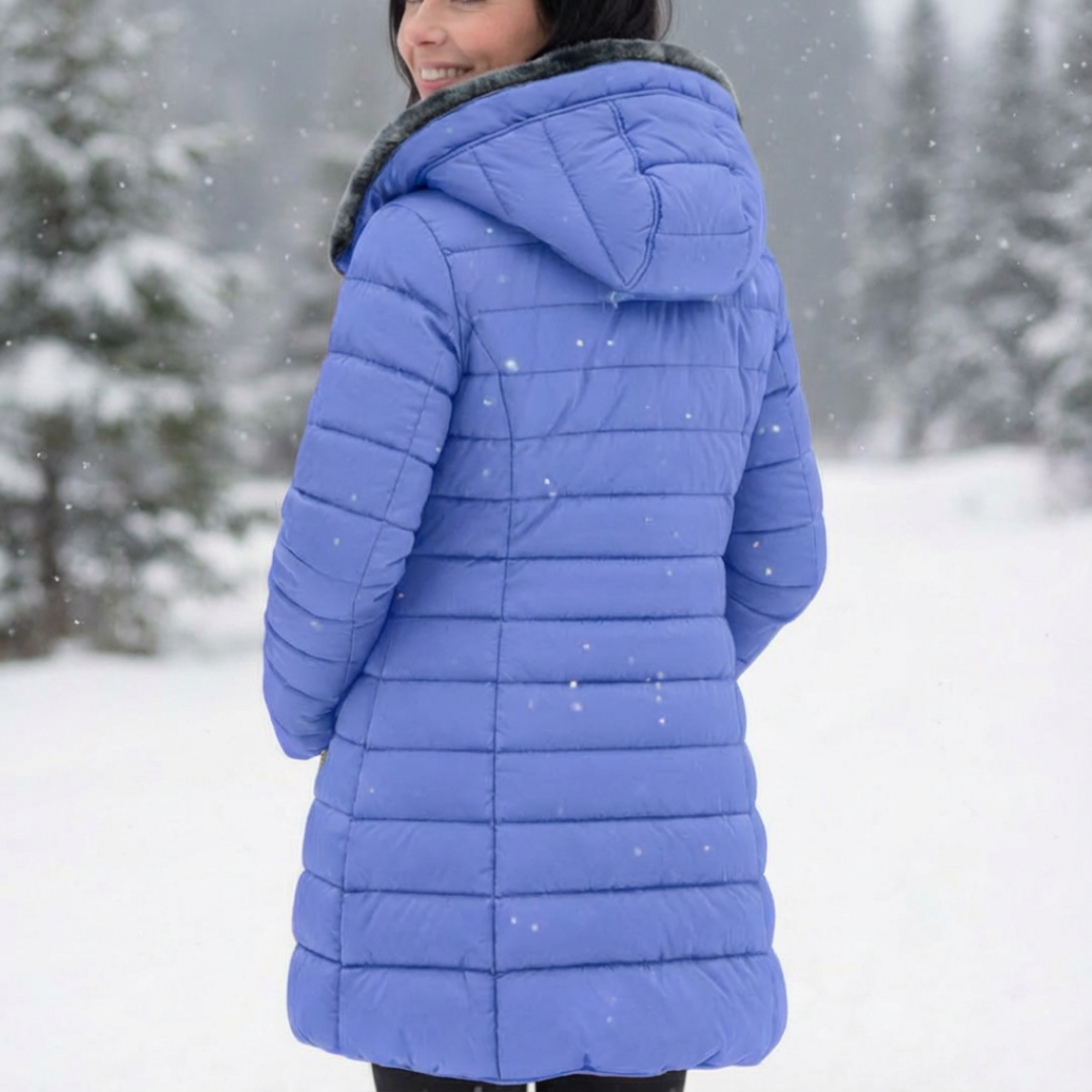 Women’s Hooded Fleece-Lined Padded Puffer Jacket