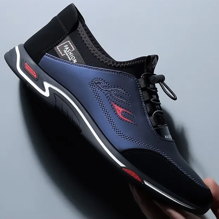 Men’s Leather Orthopedic Cushioned Slip-On Walking Sneakers