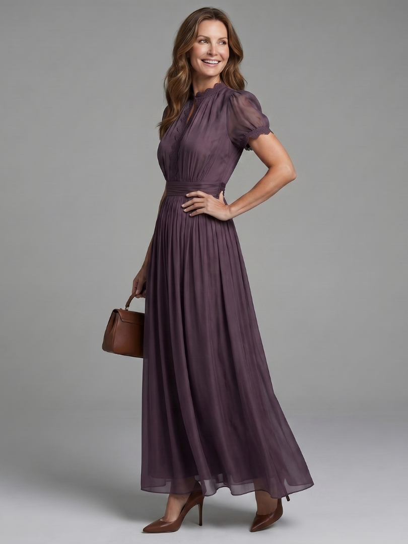 Women's Silk Maxi Dress Evening Gown