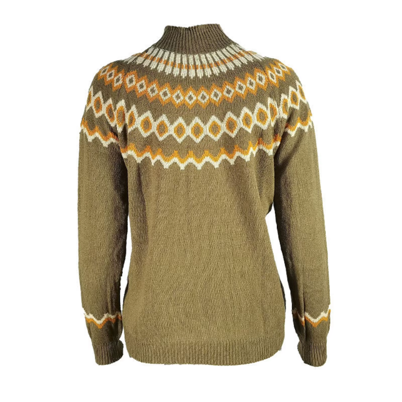 Women’s Merino Wool Nordic Knit Turtleneck Sweater
