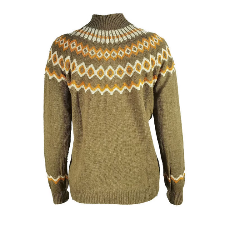Women’s Merino Wool Nordic Knit Turtleneck Sweater