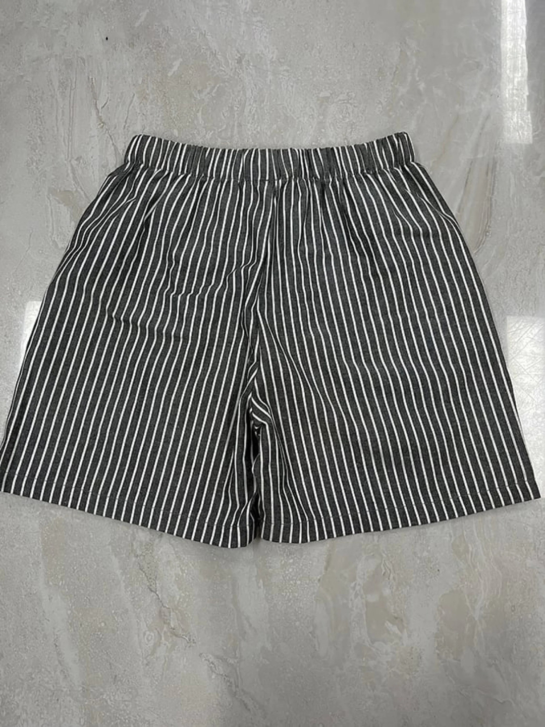 Women's Striped Linen Shorts Loose Fit Casual Beach Wear