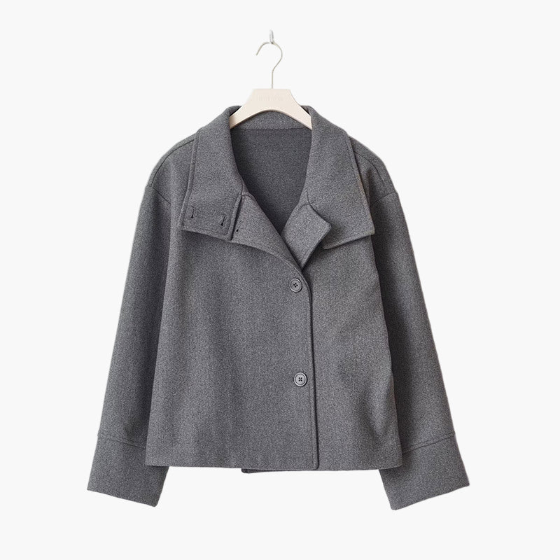 Women's Wool High Neck Jacket Outerwear