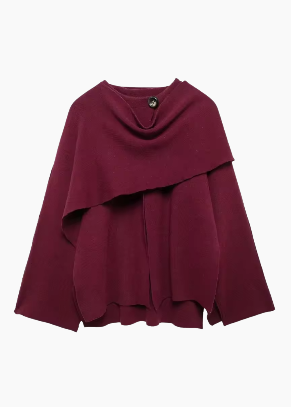 Women's Wool Mix Scarf Jacket Sweater