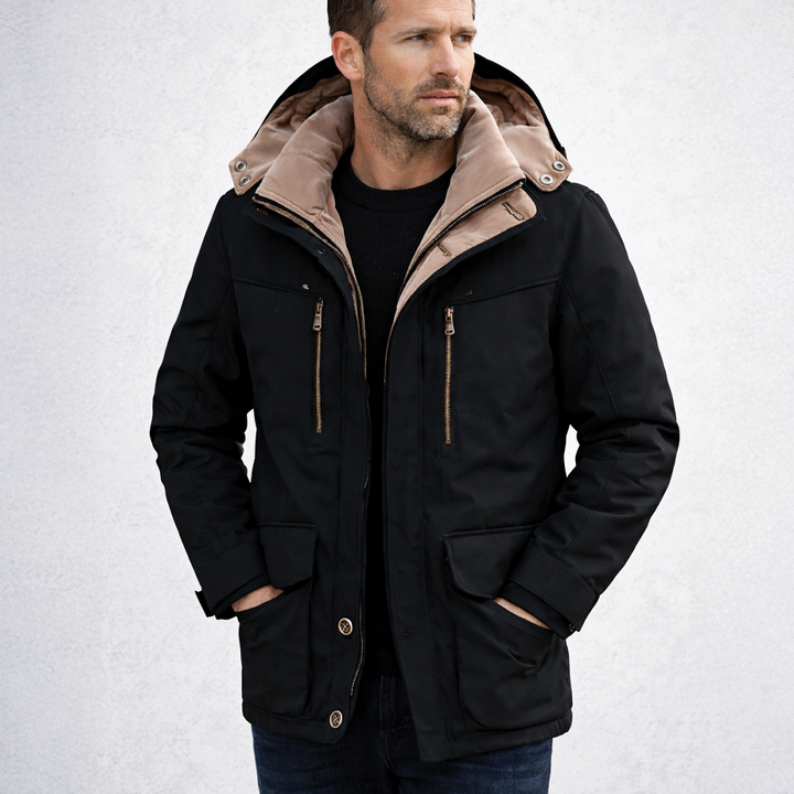 Men's Fleece Hooded Parka Jacket