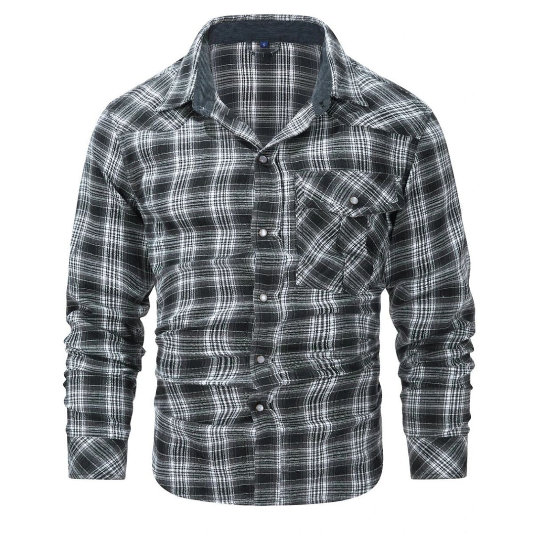 Men's Checked Fleece Lined Flannel Shirt