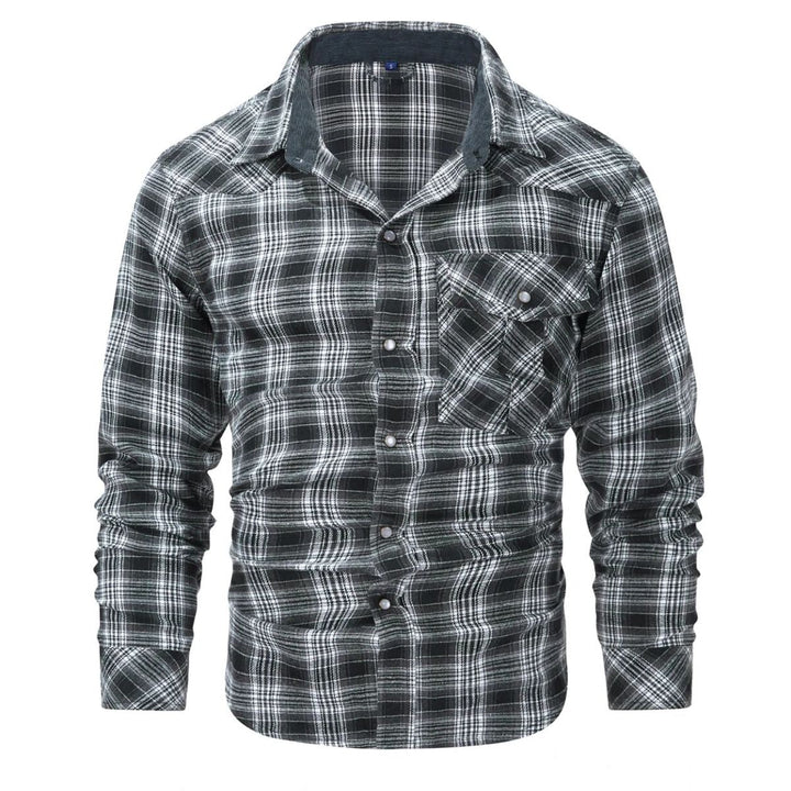 Men's Checked Fleece Lined Flannel Shirt