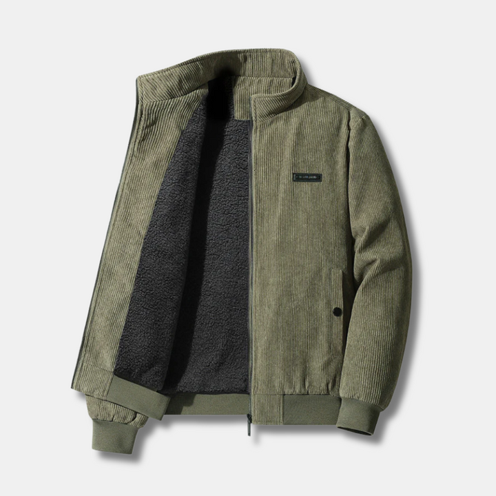 Men's Fleece Corduroy Bomber Jacket