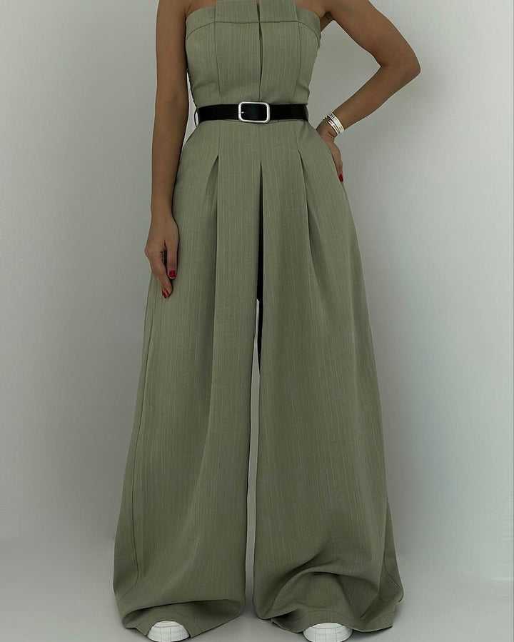 Women’s Knit Wide-Leg Jumpsuit & Blazer Set