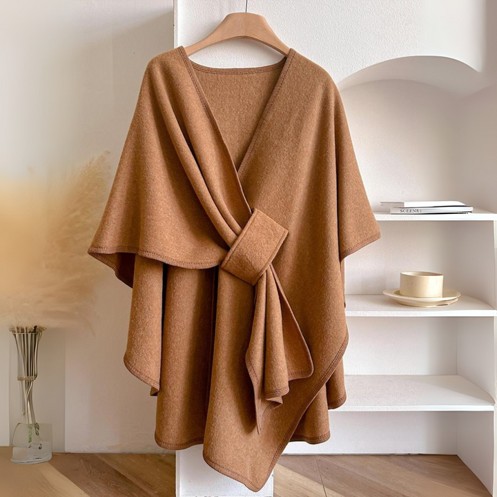 Women's Linen Draped Shawl Wrap Cape