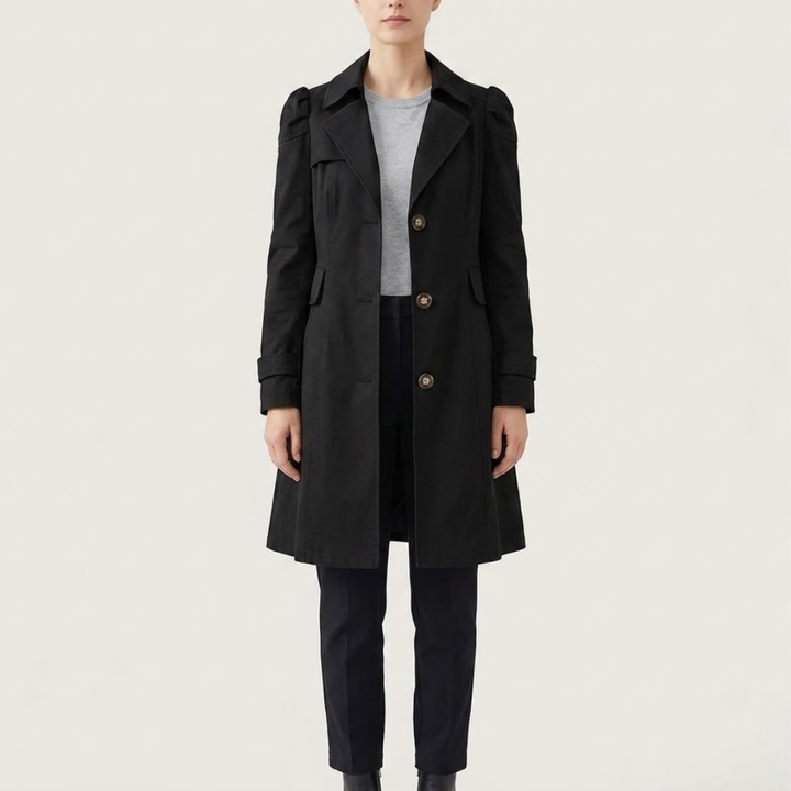 Women's Wool Mix Single Breasted Trench Coat