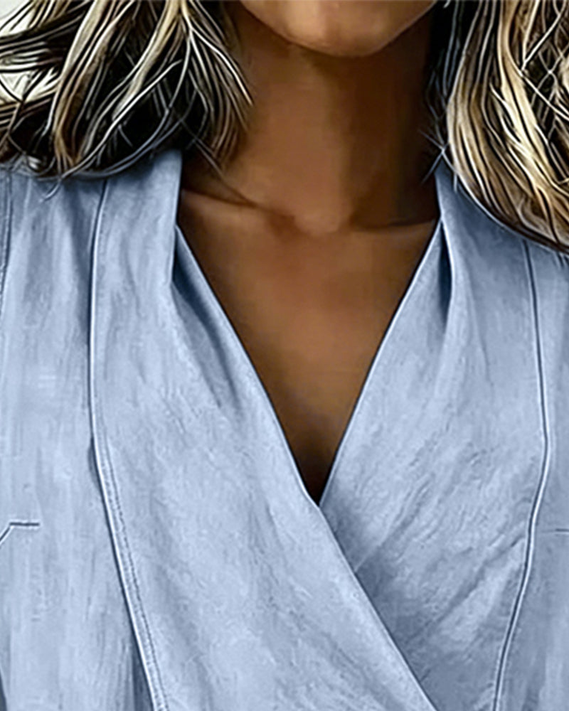 Women's Linen Wrap Top Vest