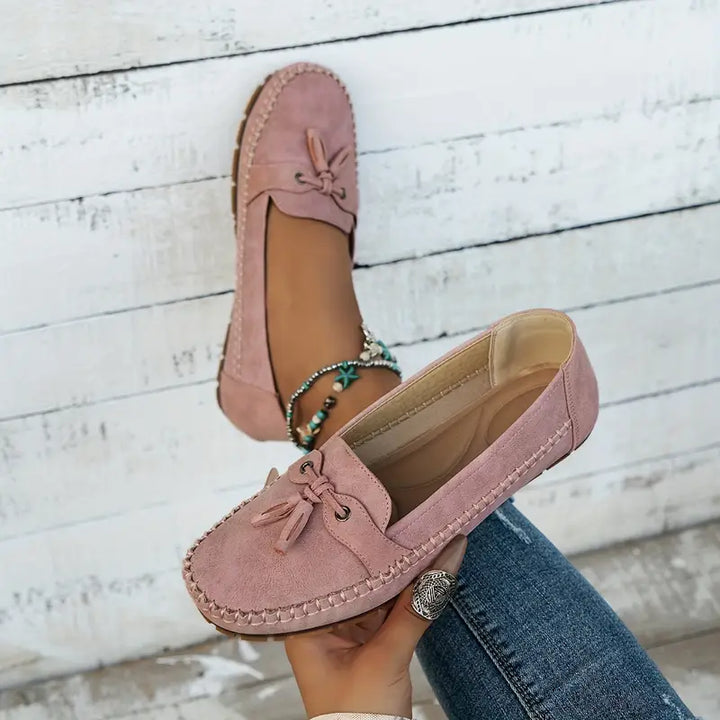 Loafers Womens Suede Slip On Flat Shoes