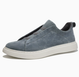 Men's Leather Slip-on Sneakers Casual Walking Shoes