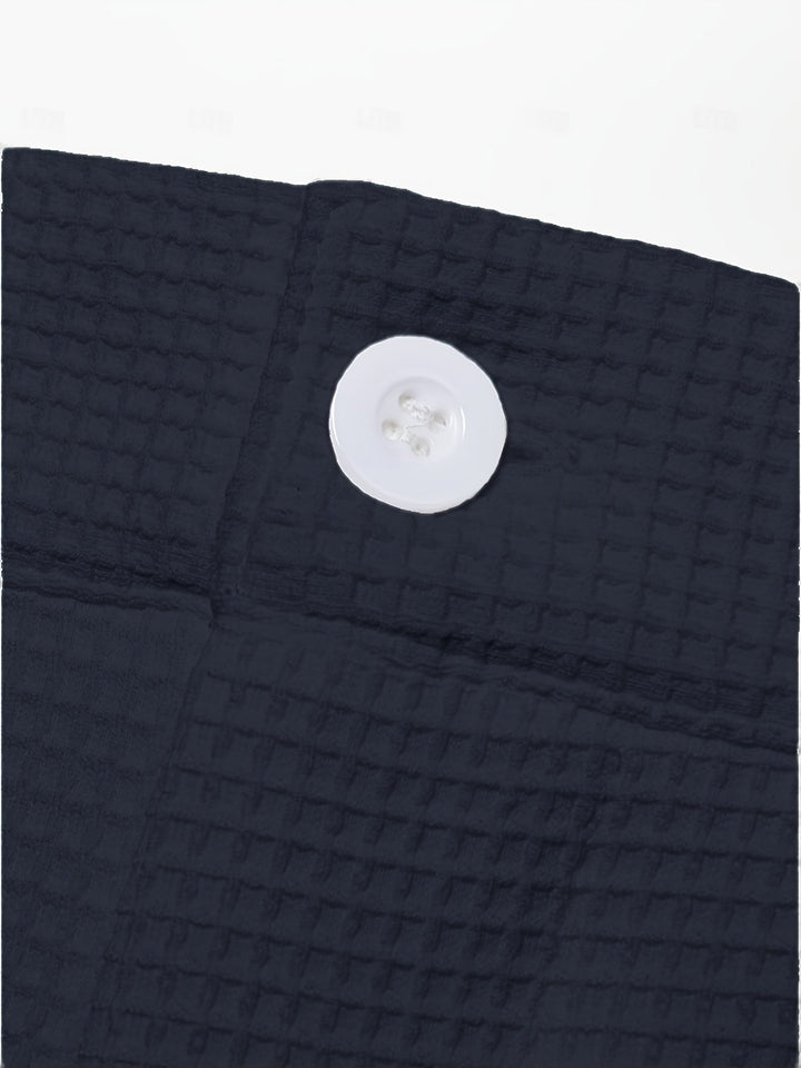 Pantalon habillé plissé pour homme, en maille gaufrée et coupe ajustée