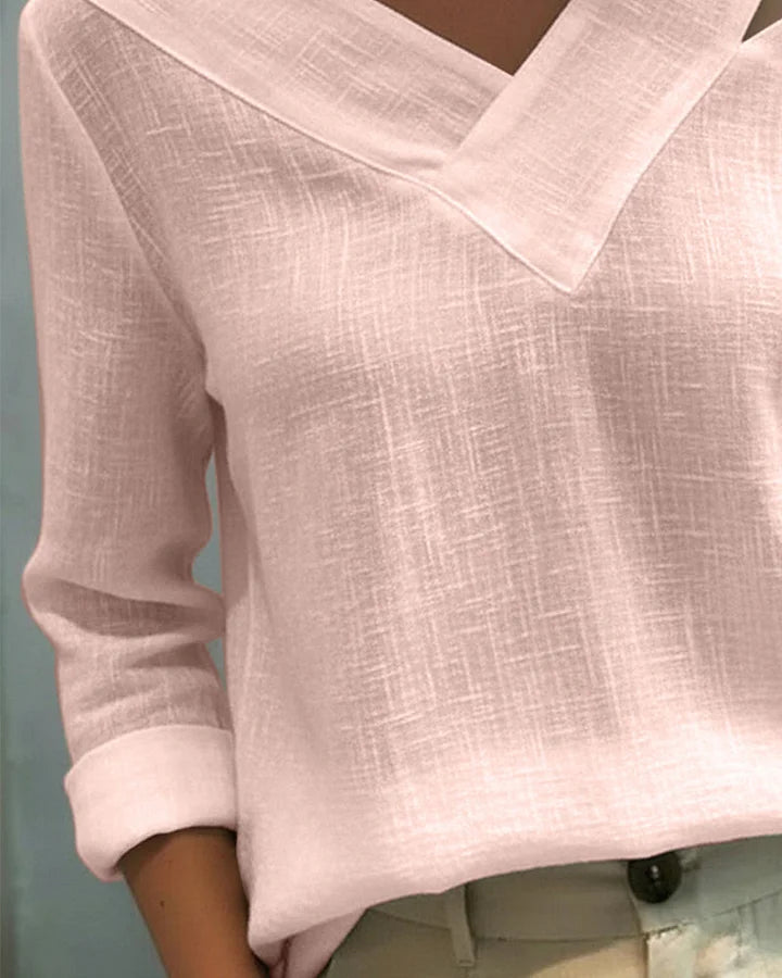 Women's Knit Off-Shoulder Long Sleeve Blouse