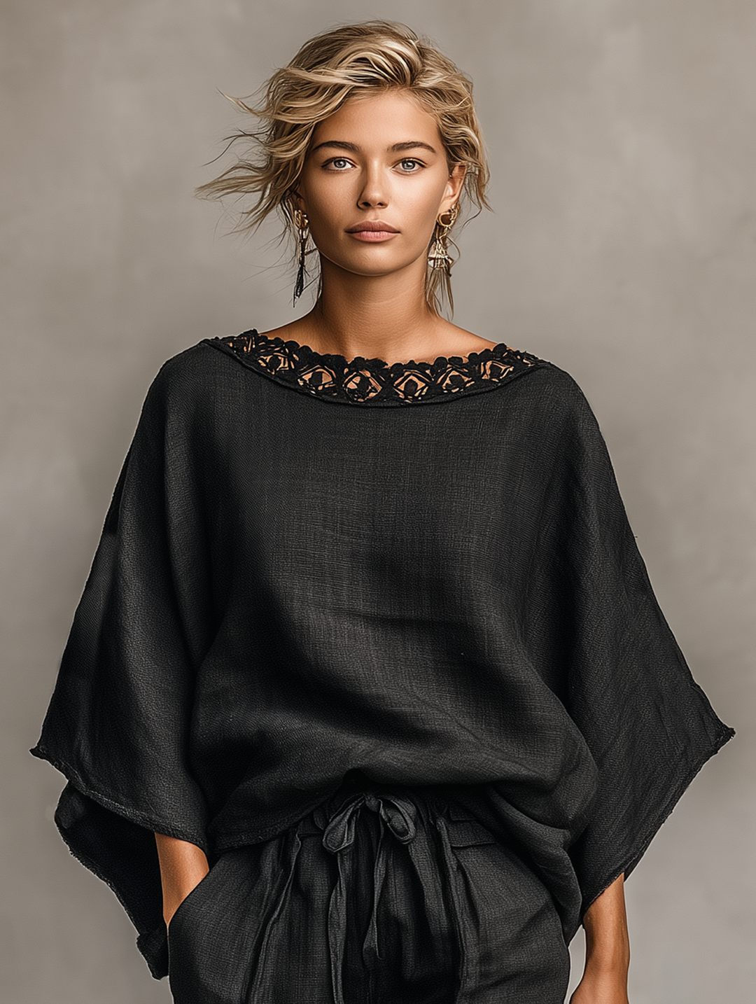 Women's Linen Lounge Set Shorts and Blouse Co-ord set
