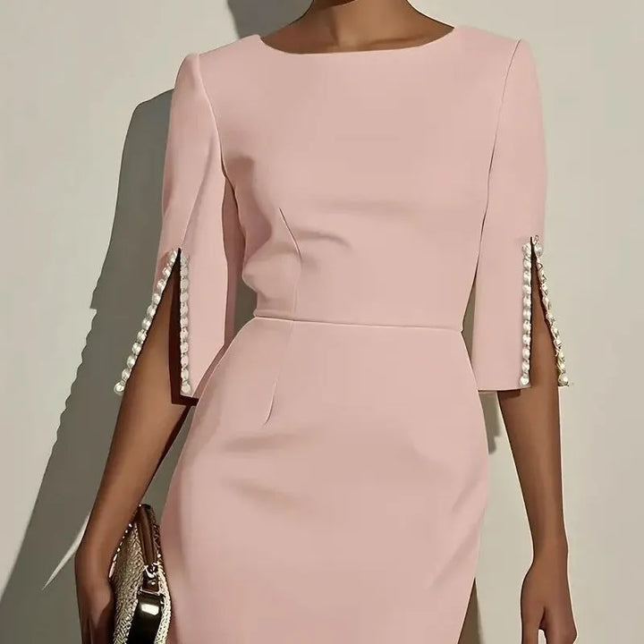 Women's Bodycon Elegant Formal Party Satin Pencil Midi Dress