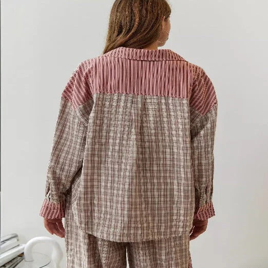 Ensemble de pyjama pour femme en lin, tenue d’intérieur et de nuit deux pièces