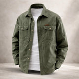 Men's Wool-Mix Button Up Overshirt Jacket